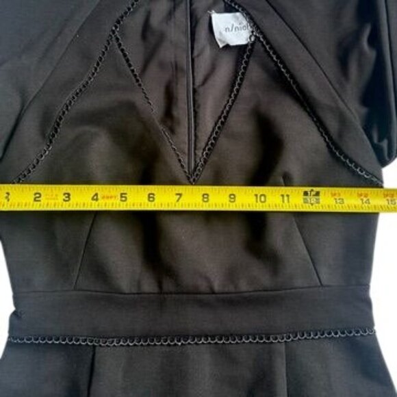 Revolve N/Nicholas Black Ponti Long Sleeve Mini Sheath Dress Size 4 NWT $395 - Picture 9 of 12